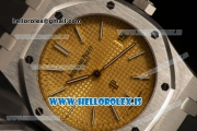 Audemars Piguet Royal Oak Swiss Ronda 763 Quartz Champagne Dial Rubber Strap