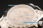 Rolex Daytona Chronograph Swiss Valjoux 7750 Automatic Movement Steel Case with Roman Numerals and Steel Strap