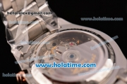 Longines Master Chrono Moonphase Swiss Valjoux 7751 Automatic Two Tone Case with White Dial and Rose Gold Bezel