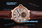 Cartier Ballon Bleu Tourbillon Seagull St8001 Tourbillon Manual Winding Rose Gold Case with White Dial