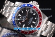 Rolex GMT-Master Vintage Asia 2813 Automatic Stainless Steel Case/Bracelet with Black Dial and White Markers