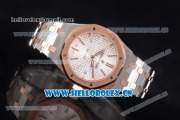 Audemars Piguet Royal Oak Clone AP Calibre 3120 Automatic Two Tone Case/Bracelet with Silver Dial and Stick Markers (JF)