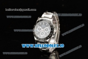 Rolex Cosmograph Daytona Clone Rolex 4130 Automatic Steel Case Black Dial With Stick Markers Steel Bracelet - 1:1 Original (AR)