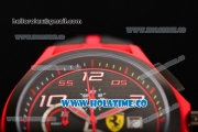 Scuderia Ferrari Lap Time Watch Chrono Miyota OS10 Quartz Red PVD Case with Black Dial and White Arabic Numeral Markers