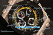 Audemars Piguet Royal Oak Offshore Sebastien Buemi Best Edition Chrono Swiss Valjoux 7750 Automatic Titanium Case with Ceramic Bezel and Rubber Strap - 1:1 Original (NOOB)