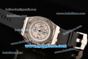 Audemars Piguet Royal Oak Offshore Chronograph Miyota OS10 Quartz Steel Case with White Dial and Stick Markers