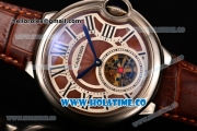 Cartier Ballon Bleu De Tourbillon Asia Automatic Steel Case with Brown Dial and Roman Numeral Markers