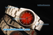 Rolex Air King Automatic Movement Full Steel with Red Dial and White Stick Markers