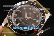 Rolex Milgauss Vintage Asia 2813 Automatic Steel Case with Dot Markers Black Dial and Green Nylon Strap