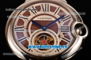 Cartier Ballon Bleu De Tourbillon Asia Automatic Steel Case with Brown Dial and Roman Numeral Markers