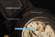 U-Boat Italo Fontana Chronograph Swiss Valjoux 7750 Automatic Movement PVD Case with Gold Bezel and Black Leather Strap