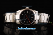 Rolex Milgauss Oyster Perpetual Swiss ETA 2836 Automatic Movement Full Steel with Black Dial and White Stick Markers