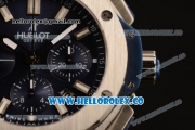 Hublot Big Bang Chrono Swiss Valjoux 7750 Automatic Steel Case with Blue Dial and Blue Rubber Strap (YF)