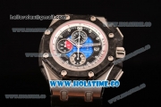 Audemars Piguet Royal Oak Offshore Grand Prix Chrono Swiss Valjoux 7750 Automatic Steel Case wtih Real Forge Carbon Bezel Blue Dial and Stick Markers - 1:1 Original (JF)