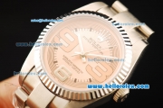 Rolex Air King Automatic Movement Full Steel with ETA Coating Case and Orange Dial