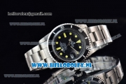 Rolex Submariner Vintage Tiffany & Co Asia 2813 Automatic Steel Case with Black Dial Yellow Dots Markers and Steel Bracelet