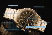 Omega Seamaster GMT Asia 2813 Automatic Full Steel with Black Dial and SS Strap