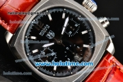 Tag Heuer Monza Calibre 36 Chrono Swiss Valjoux 7750 Automatic Steel Case with Brown Leather Strap and Black Dial