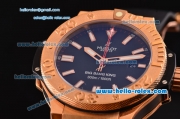 Hublot Big Bang King Swiss Valjoux 7750-CHG Automatic Rose Gold Case with Black Dial Rubber Strap and Stick Markers