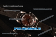 Rolex Milgauss Vintage Asia 2813 Automatic Steel Case with Brown Dial Dot Markers and Black Nylon Strap