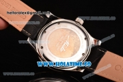 Mido Commander Miyota Quartz Steel Case with Black Leather Strap and White Dial