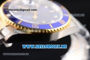 Rolex Submariner Clone Rolex 3135 Automatic Two Tone Case/Bracelet with Blue Dial and Dot Markers (BP)