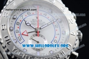 Rolex Yacht-Master II Chrono Swiss Valjoux 7750 Automatic Steel Case with White Dial and Stainless Steel Bracelet - (BP)