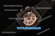 Richard Mille RM 011 Felipe Massa Flyback Chronograph Swiss Valjoux 7750 Automatic Carbon Fiber Case with Skeleton Dial and Rose Gold Inner Bezel - 1:1 Original