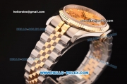 Rolex Datejust Original Swiss Original ETA 2836 Automatic Two Tone Case/Strap with Gold Jubilee Dial and Diamond Markers