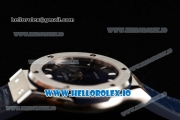 Hublot Classic Fusion Japanese Miyota 9015 Automatic Movement Steel Blue Dial and Stick Markers Leather Strap (JF)