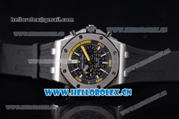 Audemars Piguet Royal Oak Offshore Diver Chrono Clone AP Calibre 3126 Automatic Steel Case with Black Dial Stick Markers and Black Rubber Strap - 1:1 Original (ZF)