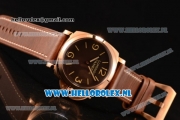 Panerai PAM00372R Luminor 1950 3 Days Clone P.3000 Automatic Rose Gold Case with Brown Dial and Brown Leather Strap