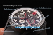 Tag Heuer Carrera MP4-12C Chrono Miyota Quartz PVD Case with Black Rubber Strap White Markers and Black Dial