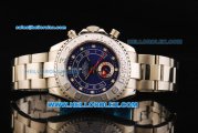 Rolex Yachtmaster II Automatic Movement Full Steel with Blue Dial and White Square Markers