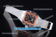Richard Mille RM 011 Felipe Massa Flyback Chronograph Swiss Valjoux 7750 Automatic Sapphire Crystal Case with Skeleton Dial Arabic Number Markers and Aerospace Nano Translucent Strap
