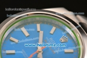 Rolex Milgauss Asia 2813 Automatic Full Steel with Blue Dial and White Stick Markers