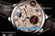 Cartier Ballon Bleu De Tourbillon Moonphase Asia Automatic Steel Case with White Dial and Roman Numeral Markers