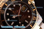 Rolex Submariner 2813 Automatic Movement Two Tone Strap with Black Bezel and Dial