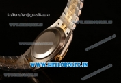 Rolex Datejust 37mm Swiss ETA 2836 Automatic Two Tone with Black Dial and Diamods Markers Diamonds Bezel