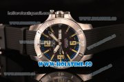 Ball Engineer Hydrocarbon Spacemaster Captain Poindexter Date-Day Miyota 8205 Automatic Steel Case with Black Dial and Yellow Stick/Arabic Numeral Markers