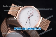 Greyhours Essential Miyota Quartz Rose Gold Case/Bracelet with White Dial and Stick Markers