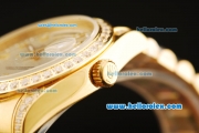 Rolex Day-Date Automatic Gold Case With Diamond Bezel and Strap