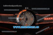 Omega Seamaster Planet Ocean 600M Clone Omega 8900 Automatic PVD Case with Grey Dial and Black/Orange Rubber Strap Stick/Arabic Numeral Markers (EF)