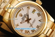 Rolex Day-Date Oyster Perpetual Automatic Full Gold with White Dial