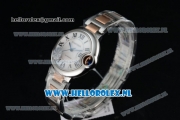 Cartier Ballon Bleu De Citizen Automatic Steel Case White Dial Roman Numeral Markers and Two Tone Bracelet
