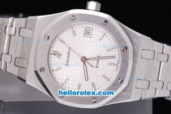 Audermars Piguet Royal Oak Classic Automatic with Silver Bezel and White Dial-ETA Case