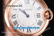 Cartier Ballon Bleu Medium Miyota OS2035 Quartz Rose Gold Case/Bracelet with White Dial and Roman Numeral Markers
