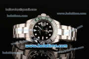 Rolex GMT-Master II Asia 2813 Automatic Full Steel with Black Dial and Green/Black Bezel