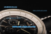 Breitling Bentley Big Date Automatic Movement Steel Case with Black Dial and Black Leather Strap