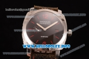 Panerai Radiomir 1940 3 Days Bamford PAM 514 Clone P.9000 Automatic Steel Case with Black Dial and Brown Leather Strap (KW)